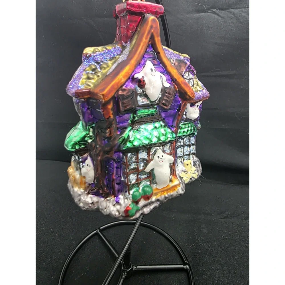1999 Christopher Radko Howl Manor Haunted House Ghost Halloween Ornament Retired